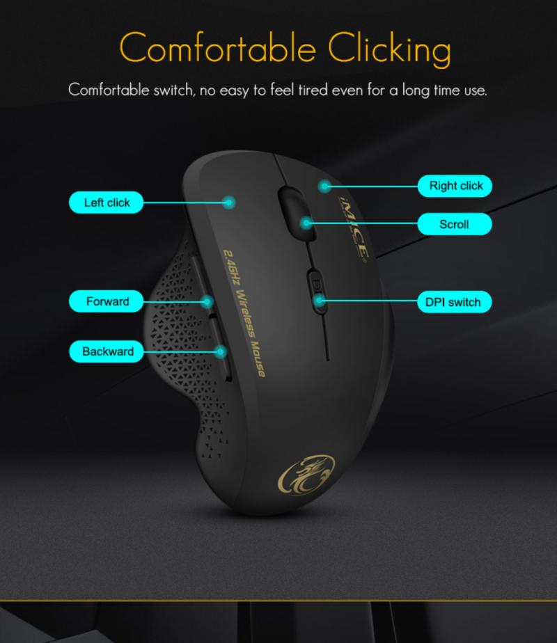 G6 Gaming Mouse Wireless Mouse 6 Buttons 1600DPI Optical USB Ergonomic Mice For PC Laptop Computer For Gamer Accessories