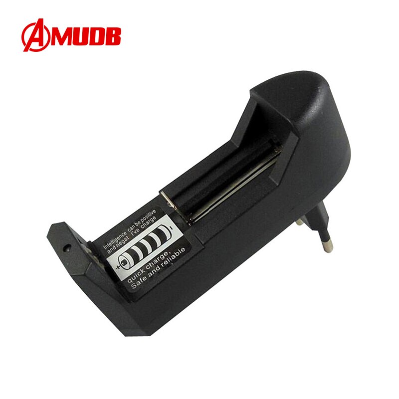 AMUDB 18650 26650 Battery Quick Charging Charger One Dual Slot Rechargeable Portable DC5V/1A USB Lithium Smart Battery Charg