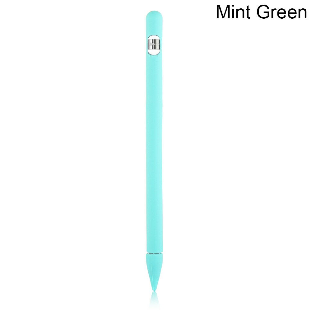 Full colors Soft Silicone Compatible for Apple Pencil Case Silicon Case for iPad Pro Tablet Touch Pen Pencil Stylus Sleeve Cover: Mint Green