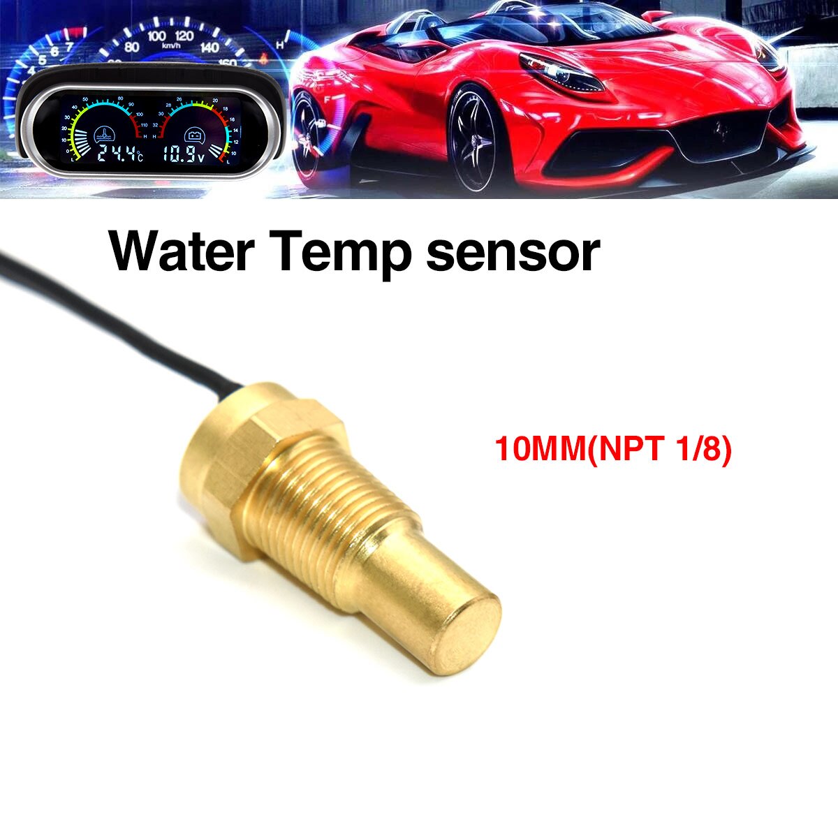 Water Temperature Sensor 50K Head Plug 10MM 12MM 14MM 16MM 17MM 21MM