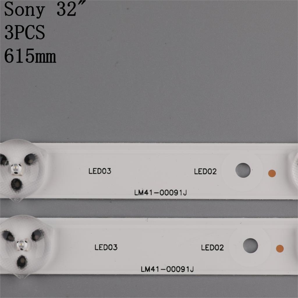 3 Pcs Led Backlight Strip Voor KDL-32RD303 32R303C SAMSUNGSONY_DIRECT_FIJL_32V_A B_3228_8LEDs LM41-00091J 00091K