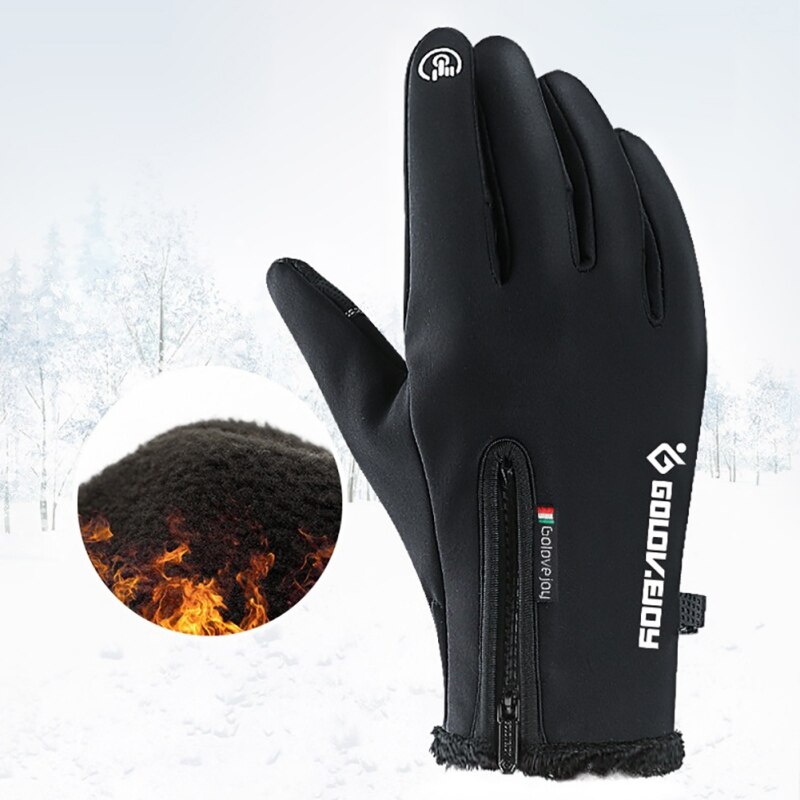 Guanti termici caldi invernali Touchscreen per biciclette guanti a dito pieno campeggio esterno escursionismo moto guanti antivento impermeabili #