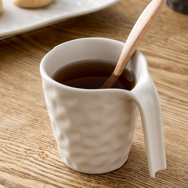 Home European Simple Frosted Solid Color Mug Ceramic Coffee Cup