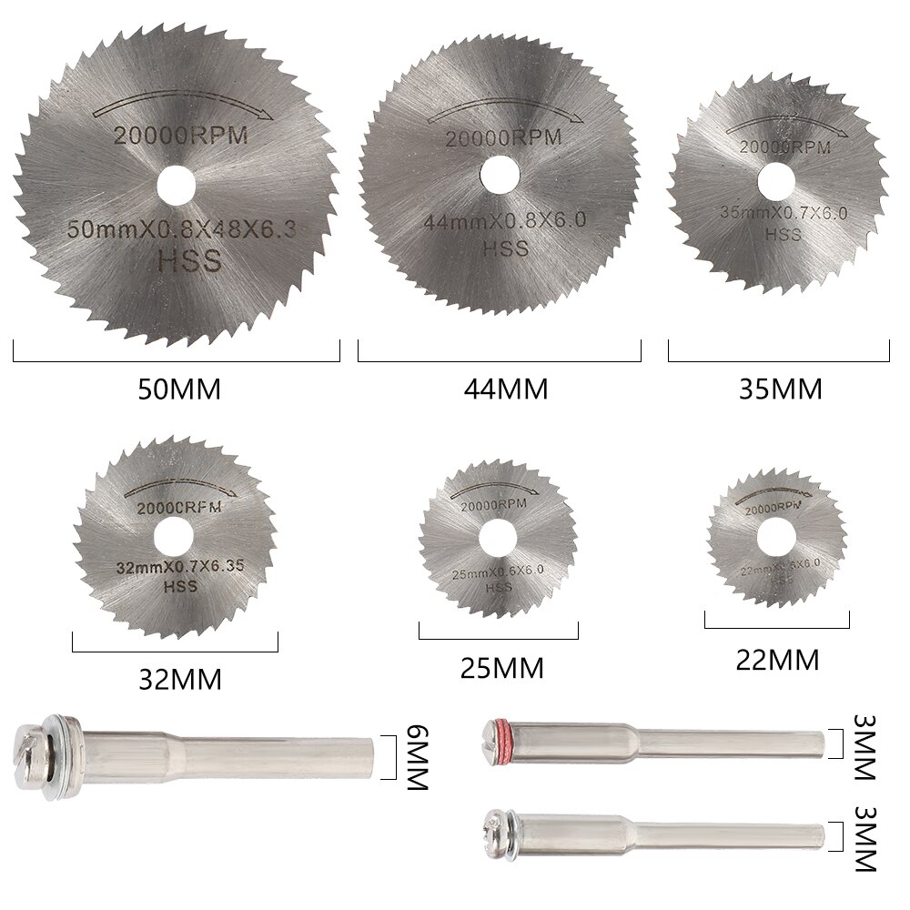 42pcs HSS Mini Circular Saw Blade Set Resin Cut-Off Wheels Disc Diamond Cutting Blade Metal Cutter Power Tool for Dremel Drill