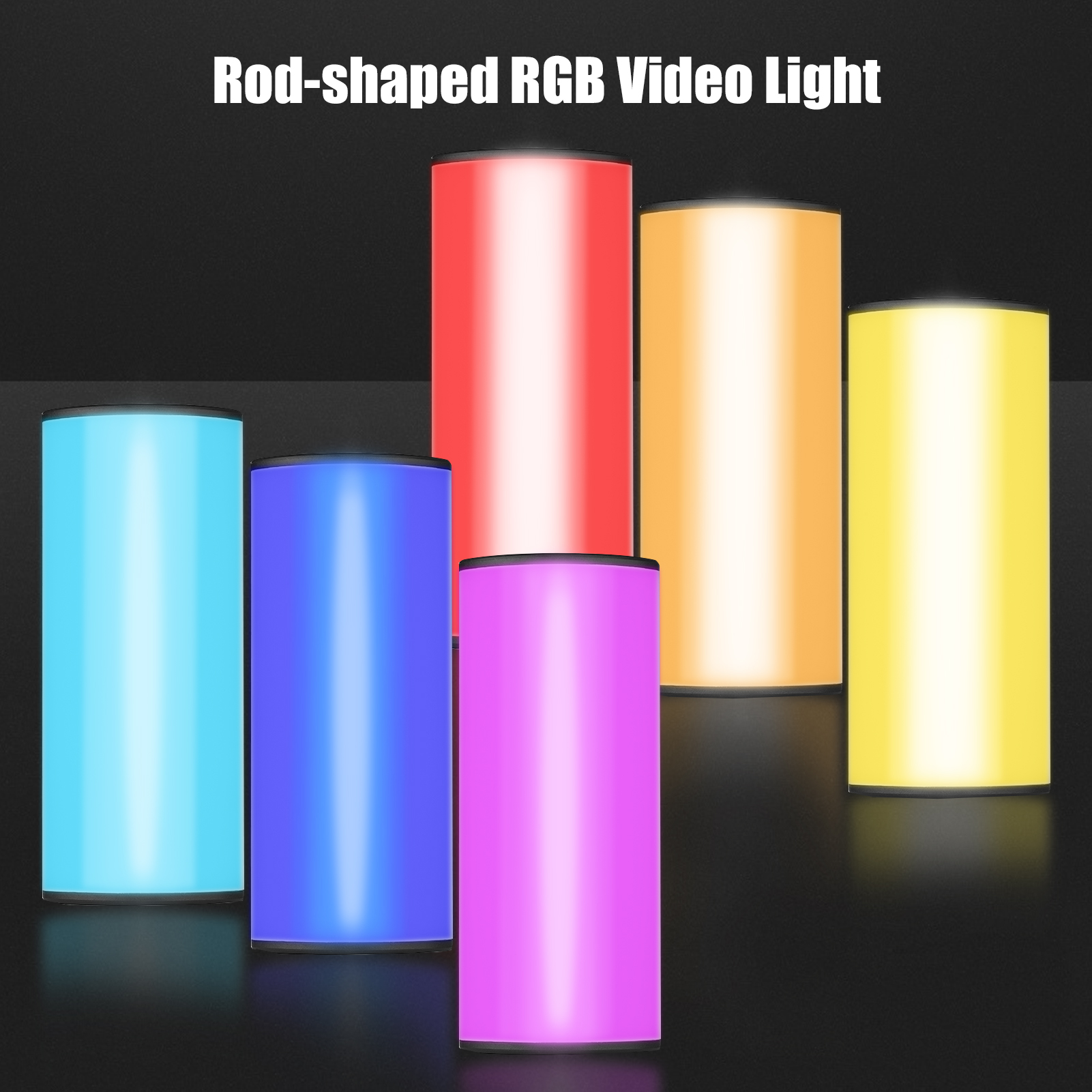 Andoer – Mini lampe LED RGB à manche magnétique, Tube lumineux, pleine couleur, lumière de Studio à intensité réglable pour photographie