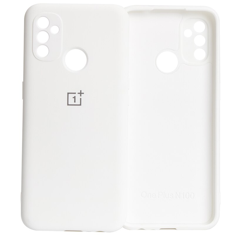 無料のシリコン保護ケース,iPhone plus用液体シリコンカバー,nord n10 plus,n100,クイックプルーフ: Oneplus Nord N10 / White