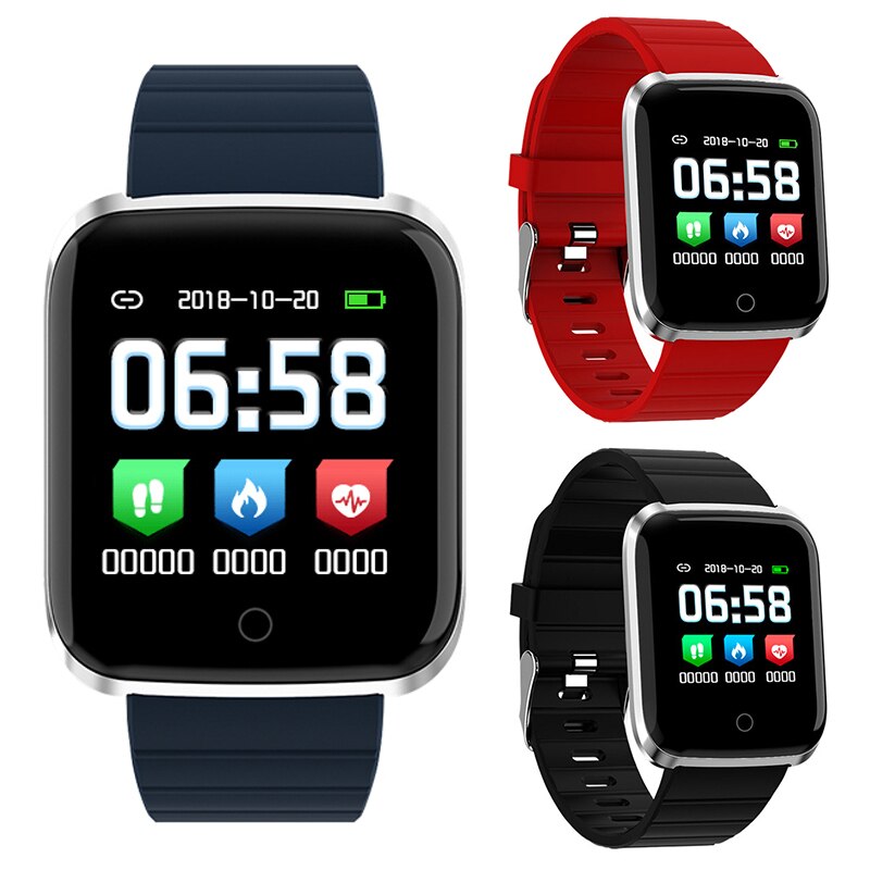 Smartwatch  ys18- band 5 atm waterdicht smartwatch dynamische hartslagmeter bloeddrukmeter voor iphone android sportgezondheidshorloge