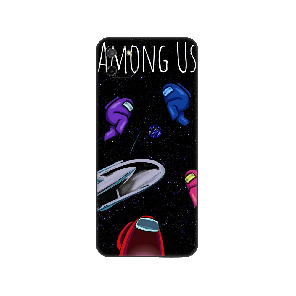 Czarna obudowa tpu do etui OPPO Realme C11 do Realme C 11 RealmeC11 powrót RMX2185 pokrowiec na zderzak wśród nas: 70384