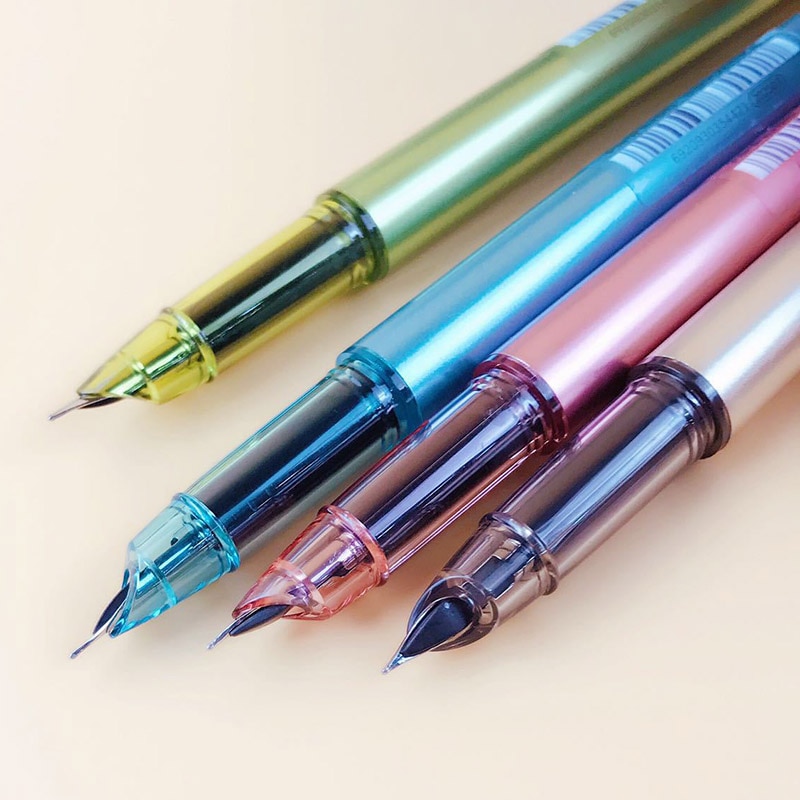 Stylo plume en plastique de luxe 0.5mm multifonction sucer l'encre ou utiliser les stylos de Sac d'encre pour écrire des fournitures scolaires de bureau de papeterie