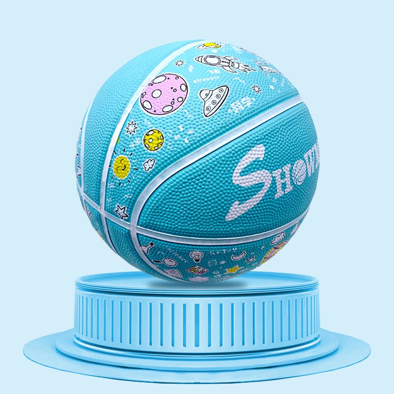 Youth Basketball Size 7/5/4/3 For Indoor Outdoor Bouncy Rubber Basketball For Kids Girls Boys Basketball: Green Size3