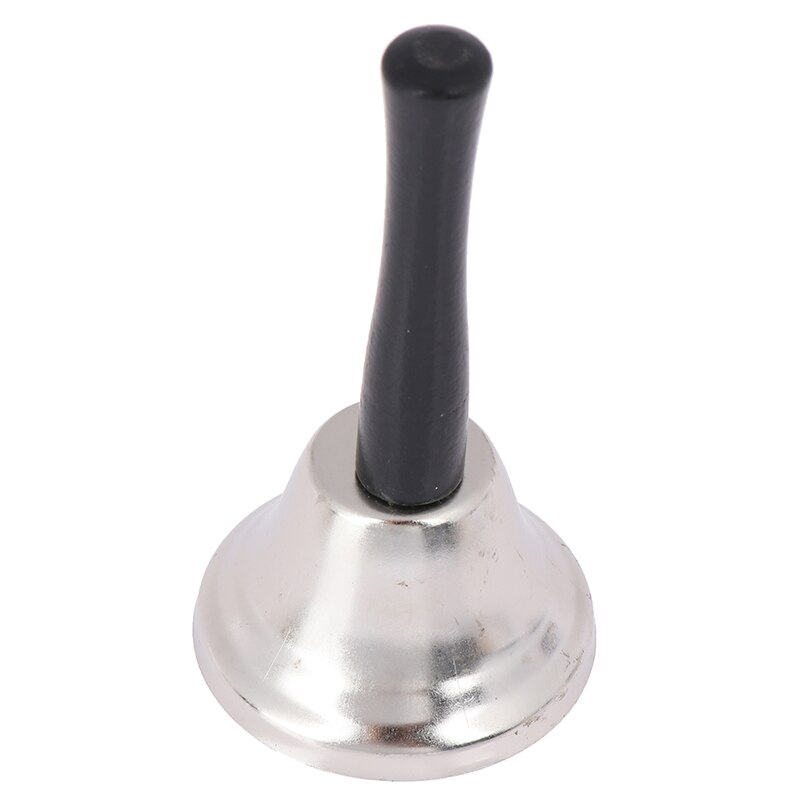 Campana de mano de Metal de Navidad, campanas de llamada de mano, Santa Claus, campanas de té, , celebración, sonajero, herramientas, suministros de decoración: Plata