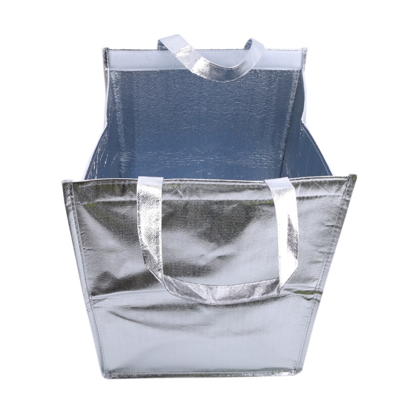 Bolsas de almacenamiento de hielo de papel de aluminio, aislamiento térmico de comida para playa, cajas duraderas para exteriores, bolsa enfriadora plegable para Picnic y almuerzo, 1 ud.: 8 inch