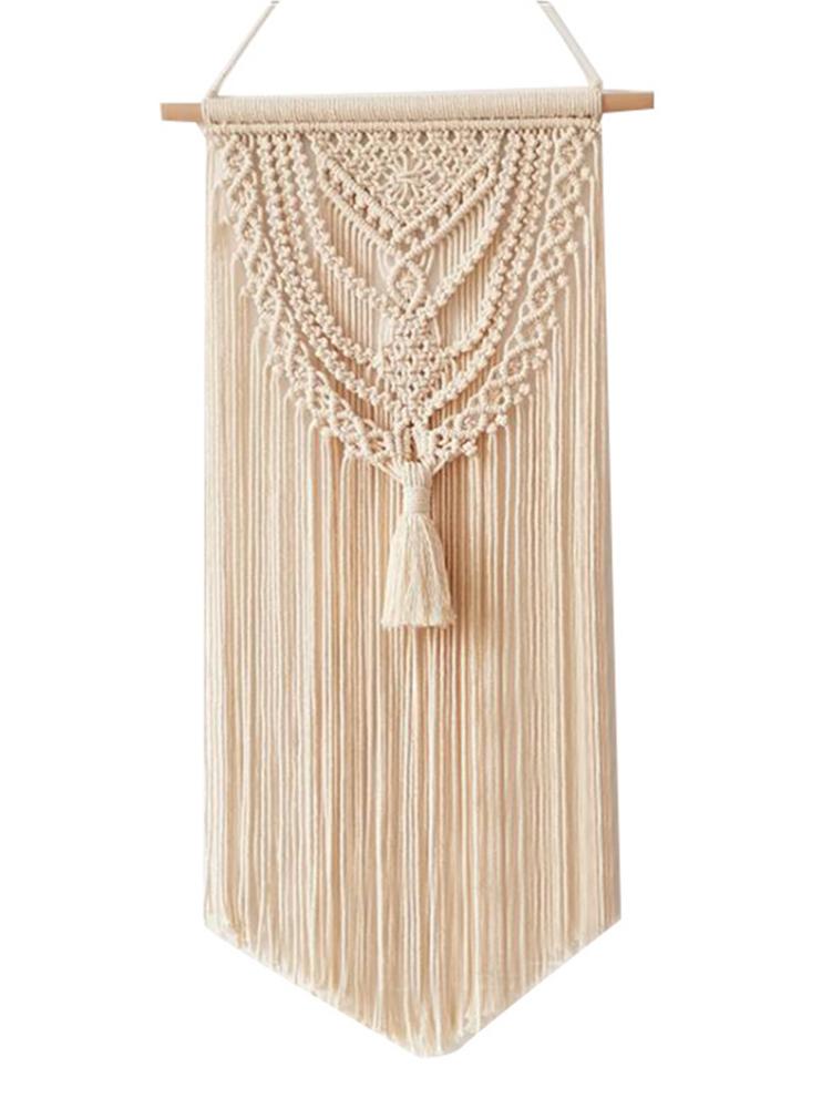 Vegg makrame elegant bohem bomull tau vevd billedvev hjem vegg bryllup rom dekorasjon makrame veggheng