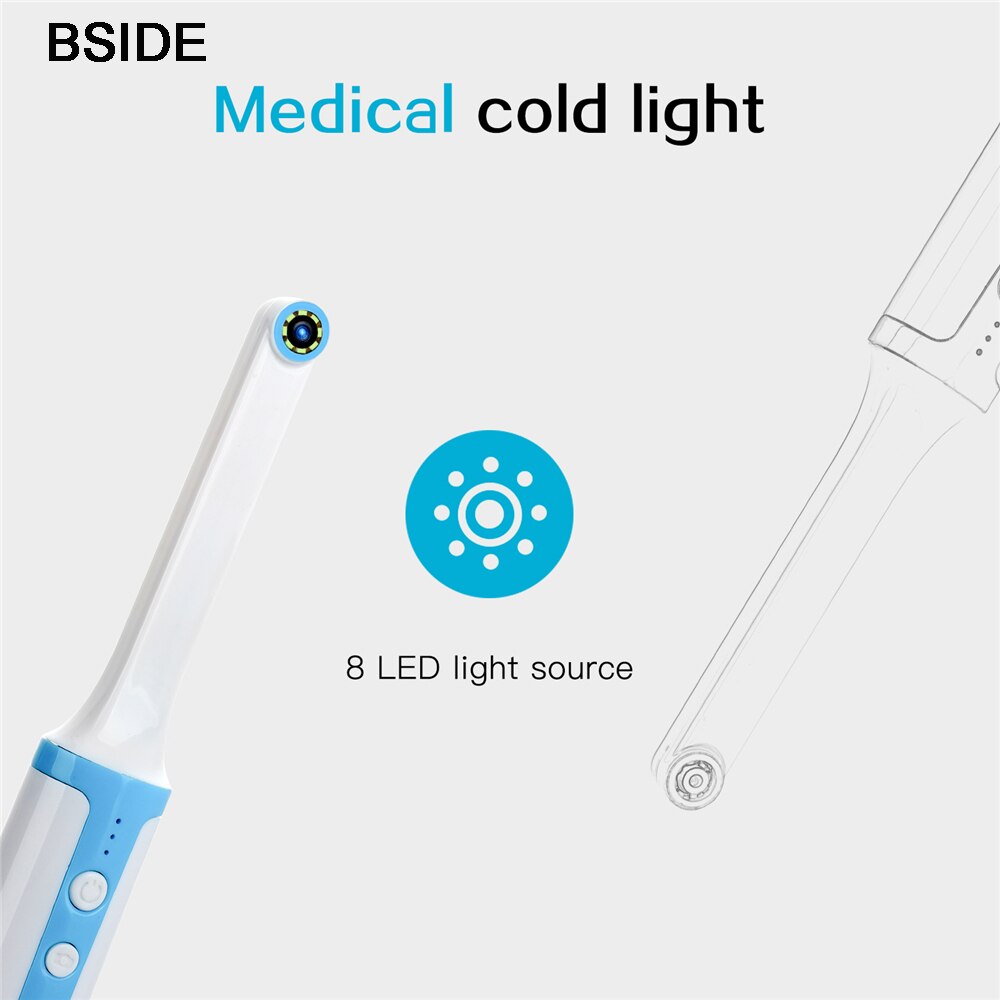8 Led verlichting Draadloze Tandheelkundige Camera HD Intraoral Endoscoop Inspectie WiFi Tandarts Onderzoek Tool
