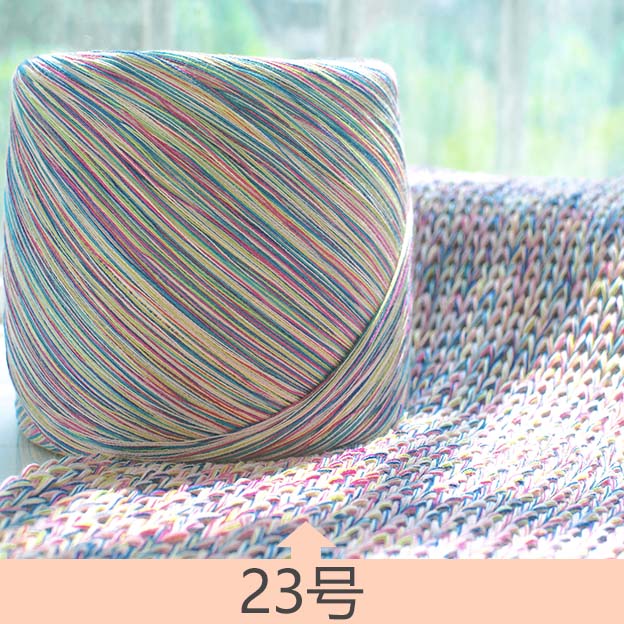 Fil de coton teint coloré 250g, 100% fils de coton pour tricoter à la main, fil serré coloré broderies crochet t4: 23
