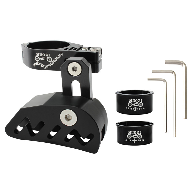 MUQZI Guida catena MTB Protezione catena corona singola Stabilizzatore Protezione raccoglitore caduta catena bici: bianca