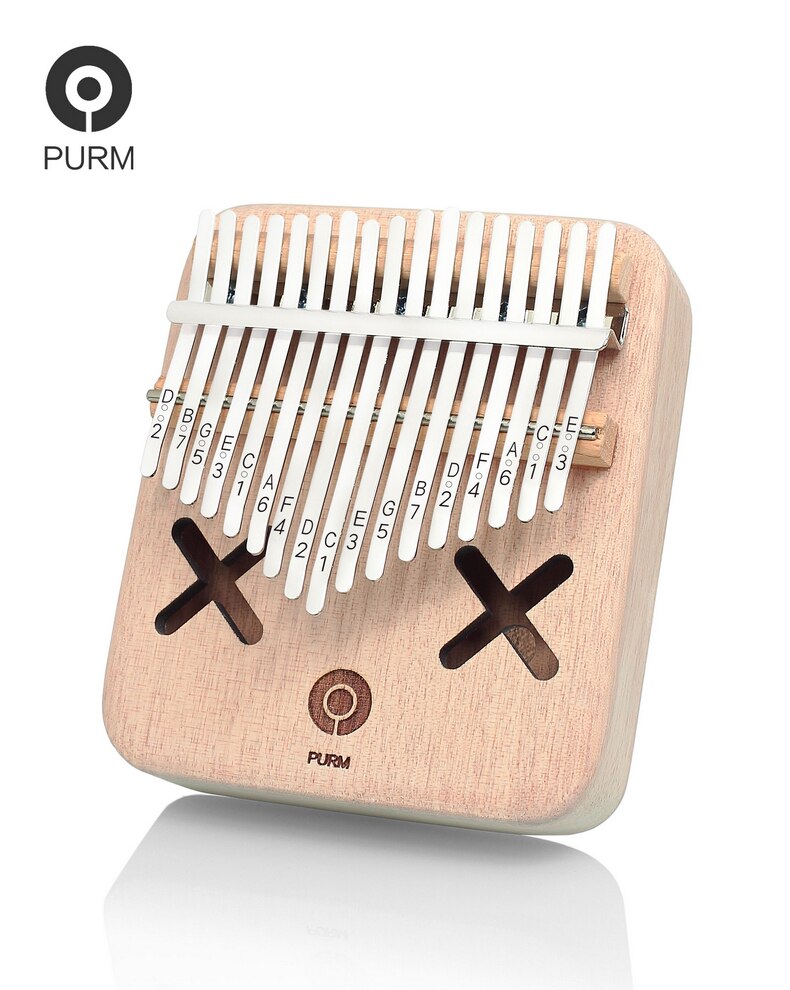 Kerus 17 Teclas Kalimba Africano Sólido Caoba Dedo Pulgar Piano Sanza 17 Teclas Madera Maciza Kalimba