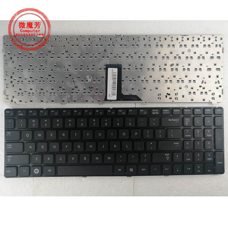 Amerykańska klawiatura robić laptopa Samsung R580 R590 R590E R578 E852 czarna klawiatura robić laptopa