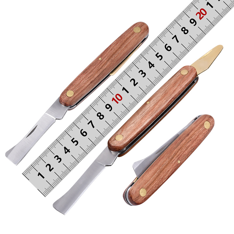 Pfropfen Werkzeuge Faltbare Pfropfen Beschneiden Messer Professionelle Garten Pfropfen Cutter Edelstahl Holzgriff Messer Werkzeug: Ursprünglich Titel