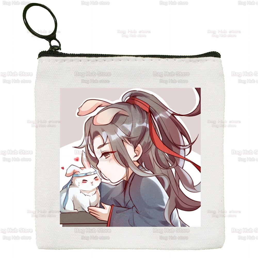 Mo Dao Zu Shi Einfache Geldbörse Student Leinwand Die Untamed Lan WangJi Wei Wu Xian Nette Schlüssel Tasche Mini kupplung Kleinen Geldbeutel: N