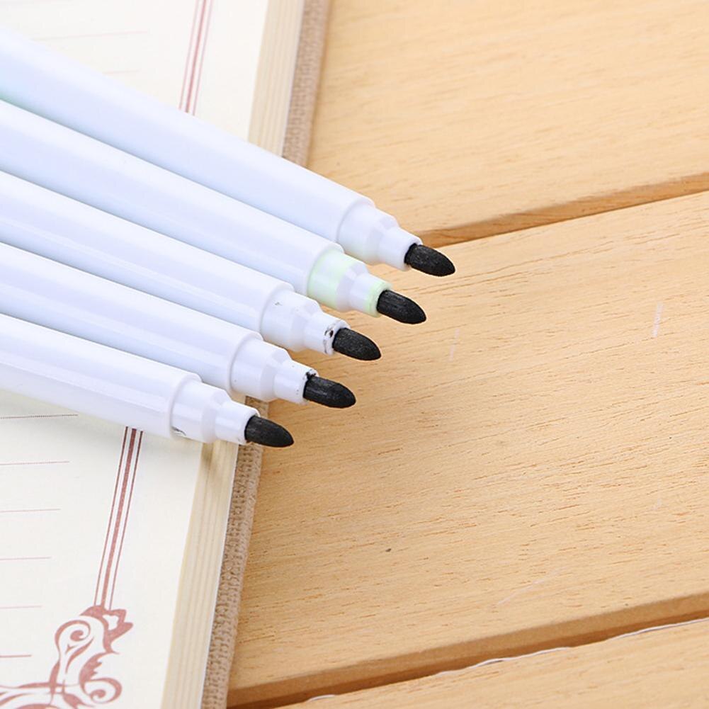 10Pcs Zwarte School Klaslokaal Whiteboard Pen Droog White Board Markers Ingebouwde Gum Student Kinderen Tekening Pen