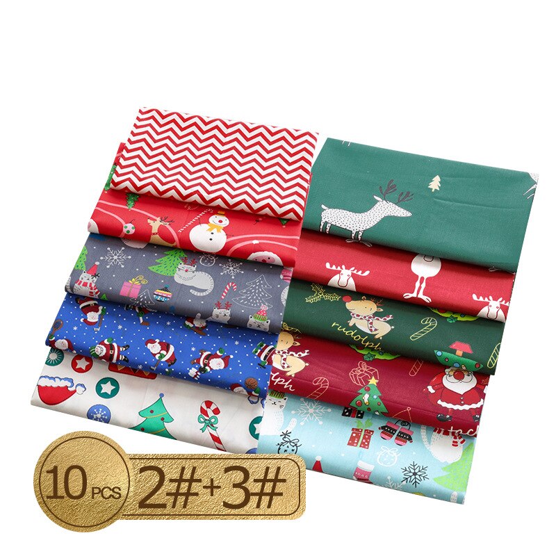 5 stk julestof kjole stof til syning af tøj sytilbehør til syning af bomuldsstoffer godt år 25*25cm