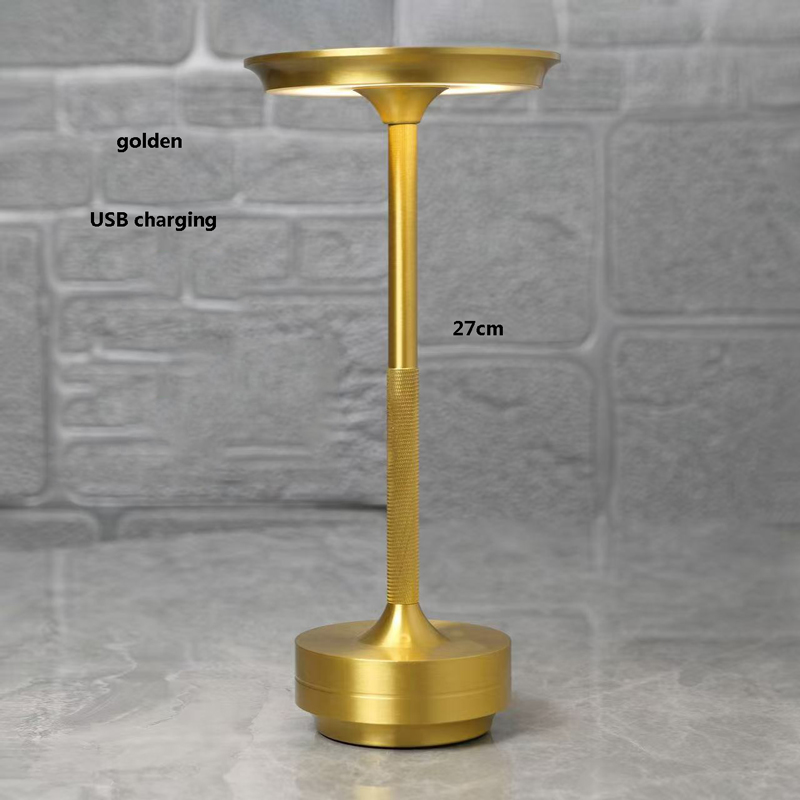 USB oplaadbare tafellamp, aluminium restaurantbar tafellamp, dimmende sfeer aanraakschakelaar, decoratieve draagbare tafellamp: 2.5W