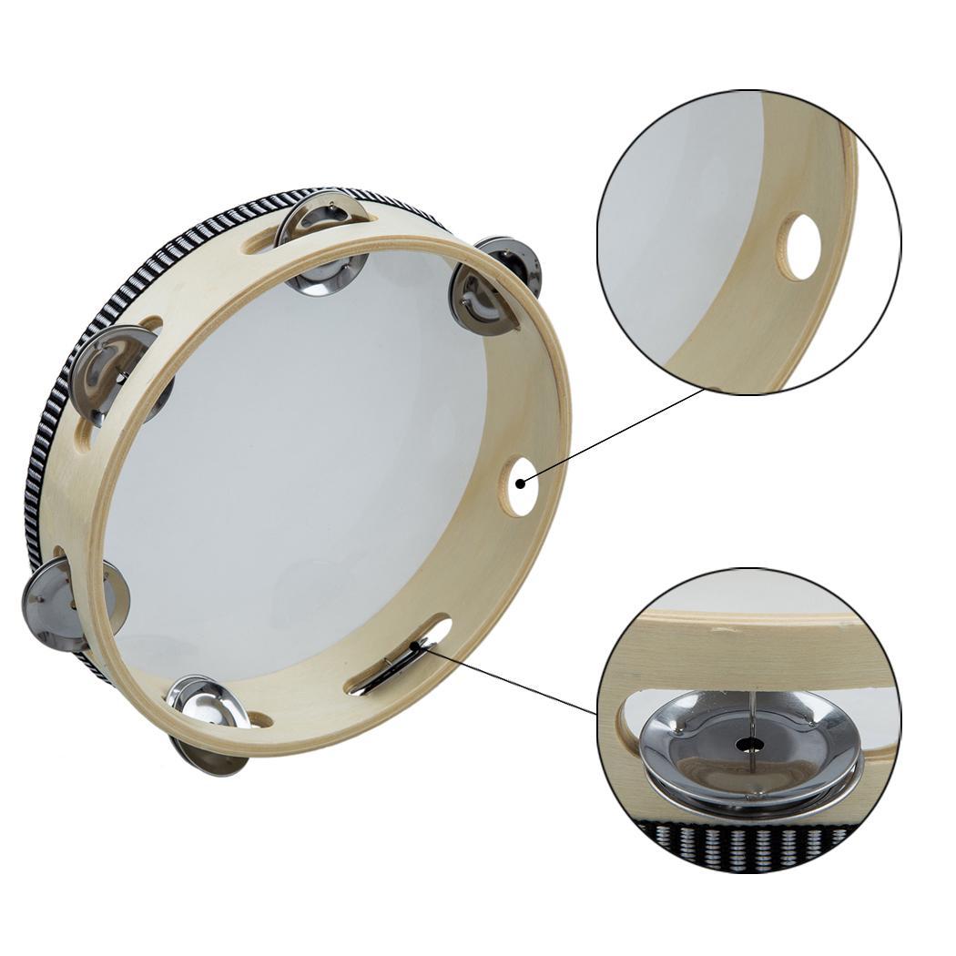 8" Musical Tambourine Tamborine Drum Round Percussion for KTV Party kids