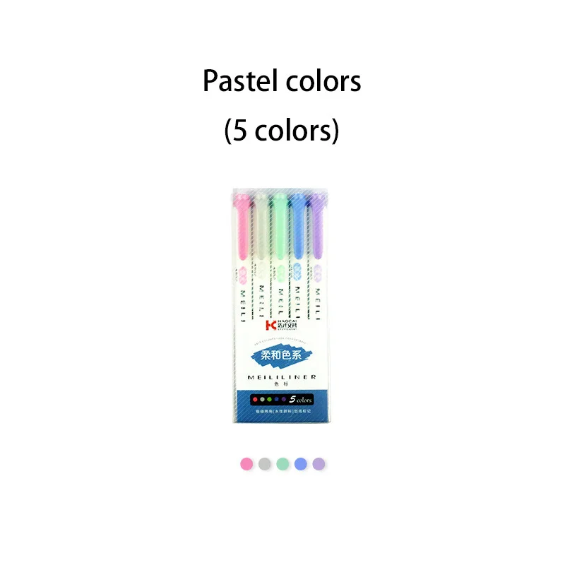 3/5/10/25 Farben Textmarker Pastellmarker Doppelspitze Fluoreszierender Stift für Kunstzeichnungen Kritzeln Markieren Schule Büromaterial: Lila