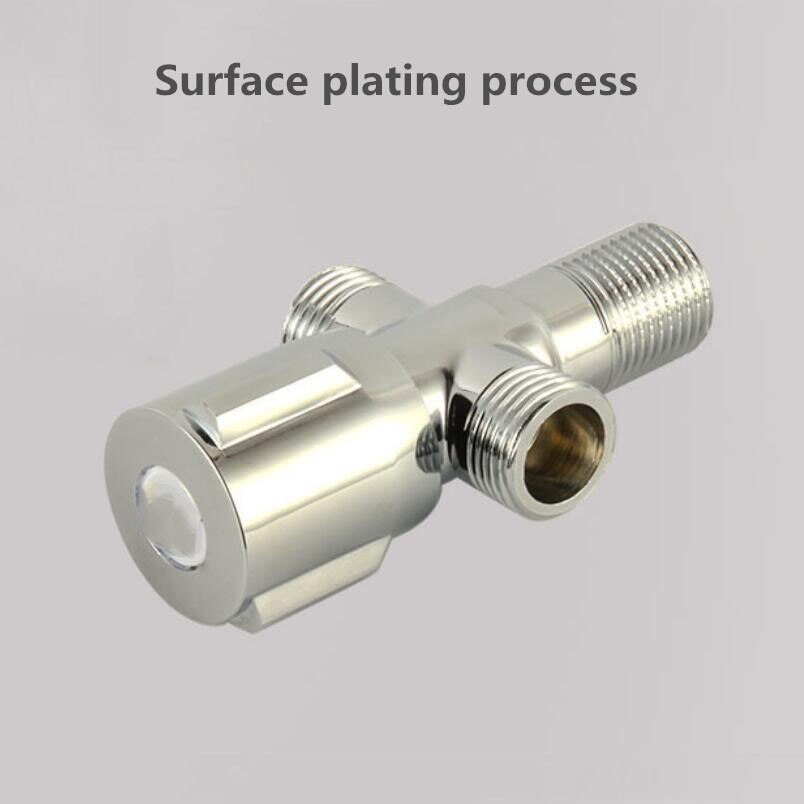 G1/2*1/2 Double Outlet Brass Cold Water Angle Valve Kitchen Bathroom Accessories Water Heater Angle Valves