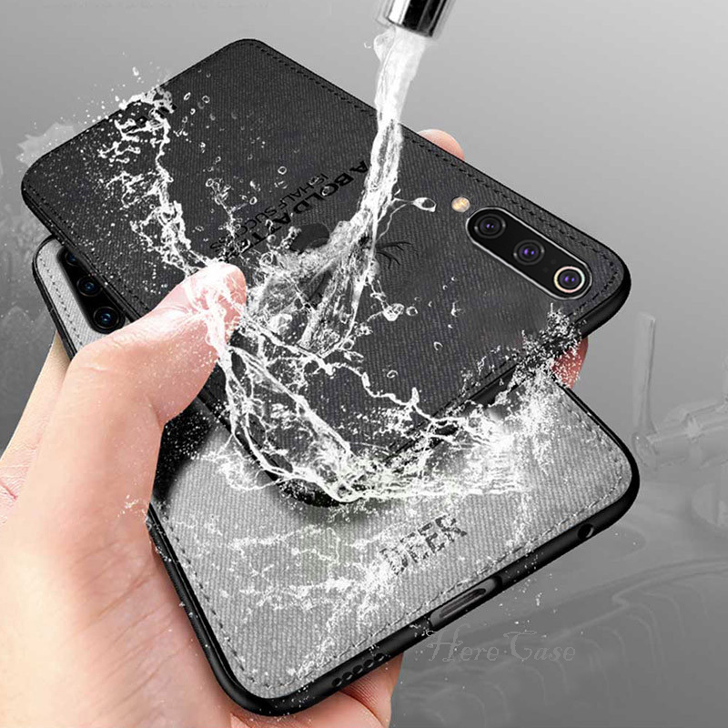 Funda de ciervo con textura de tela magnética para Xiaomi Mi 11 10 10T 10S 9SE Redmi Note 9 8 7 Pro K20 K40 funda trasera suave de TPU con imán incorporado