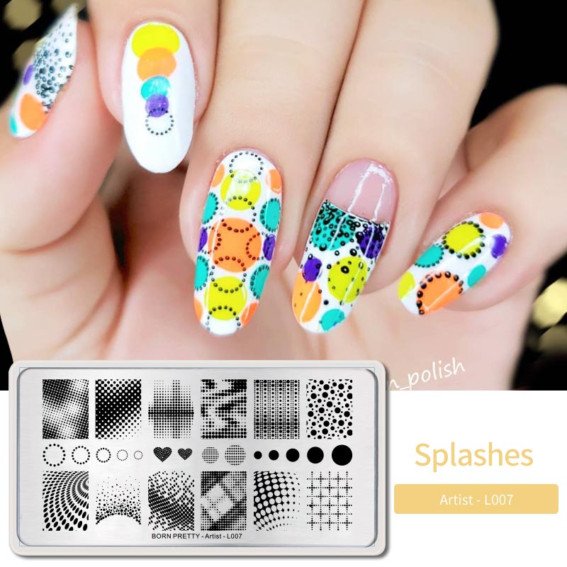 Né joli Nail Art estampage plaques timbre modèle marbre Texture motif Nail Art bricolage Image plaques outils d'impression: BP-A-L007
