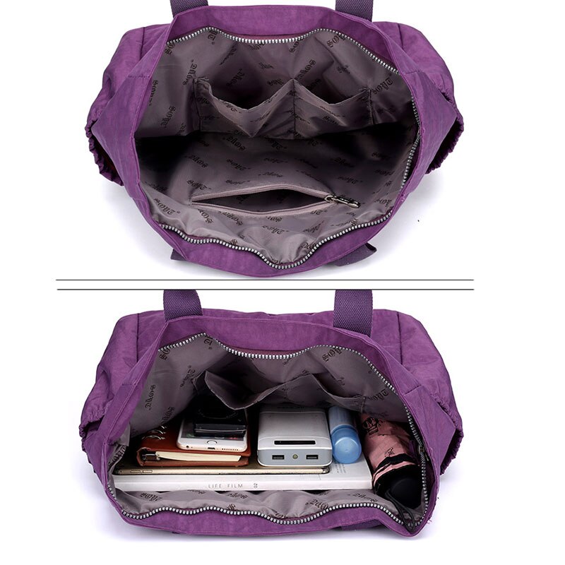 10 farger kvinners uformelt lerret stor kapasitet vanntett lett skulderveske håndveske mamma bag