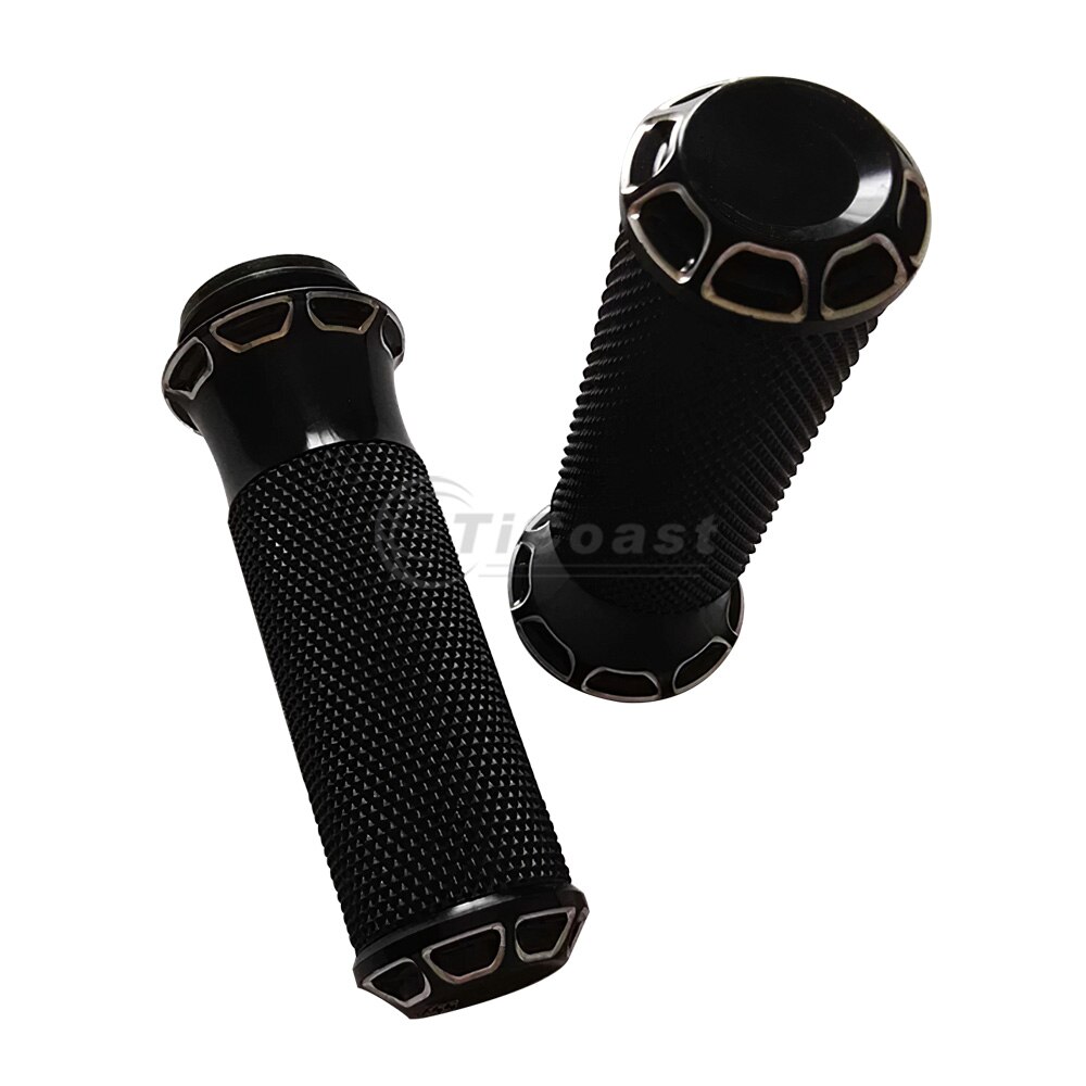 HCmotorku 1 ''Stuur Grips Motorfiets 25mm Stuur Gasklep Handgrepen Universele Motorbike Handvat Bar Handgrepen Fit voor Harley Touring Sportster Dyna Softail