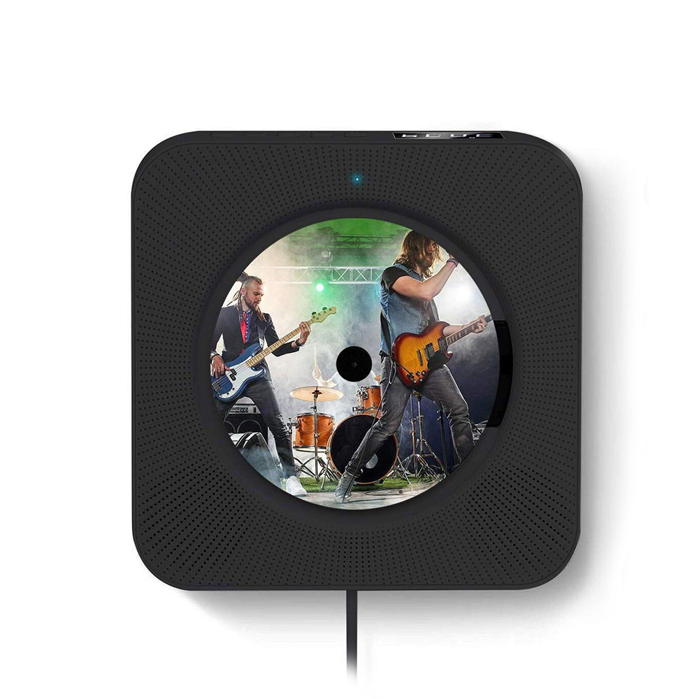 CD Player Surround Sound FM Radio Bluetooth USB MP3 Disk Portable Music Player Remote Control Stereo Speaker Home FM Radio: black