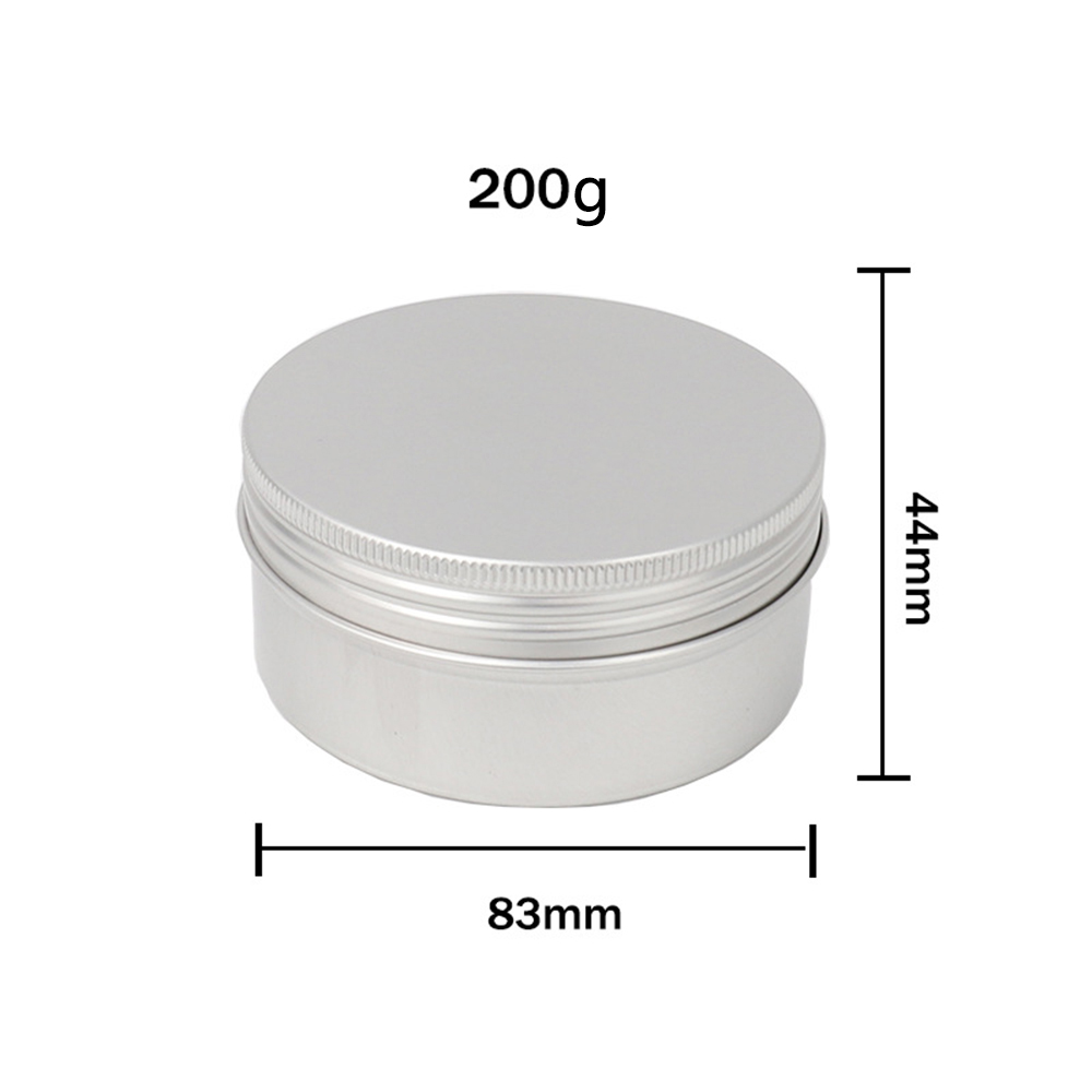 Boîte ronde vide en aluminium Portable, boîtes en métal et étain, bricolage crème argent, boîtier en aluminium, 5/10/15/20/30/50/60/80/100/110/150/200g