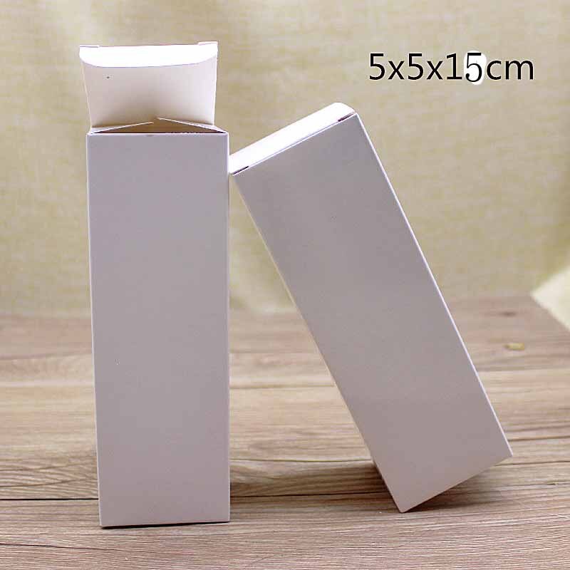 10pcs 5cm series size retangular window packag boxes 5x5x8/10/12/15/20cm paper box white home party suppiles box: 5x5x15cm box