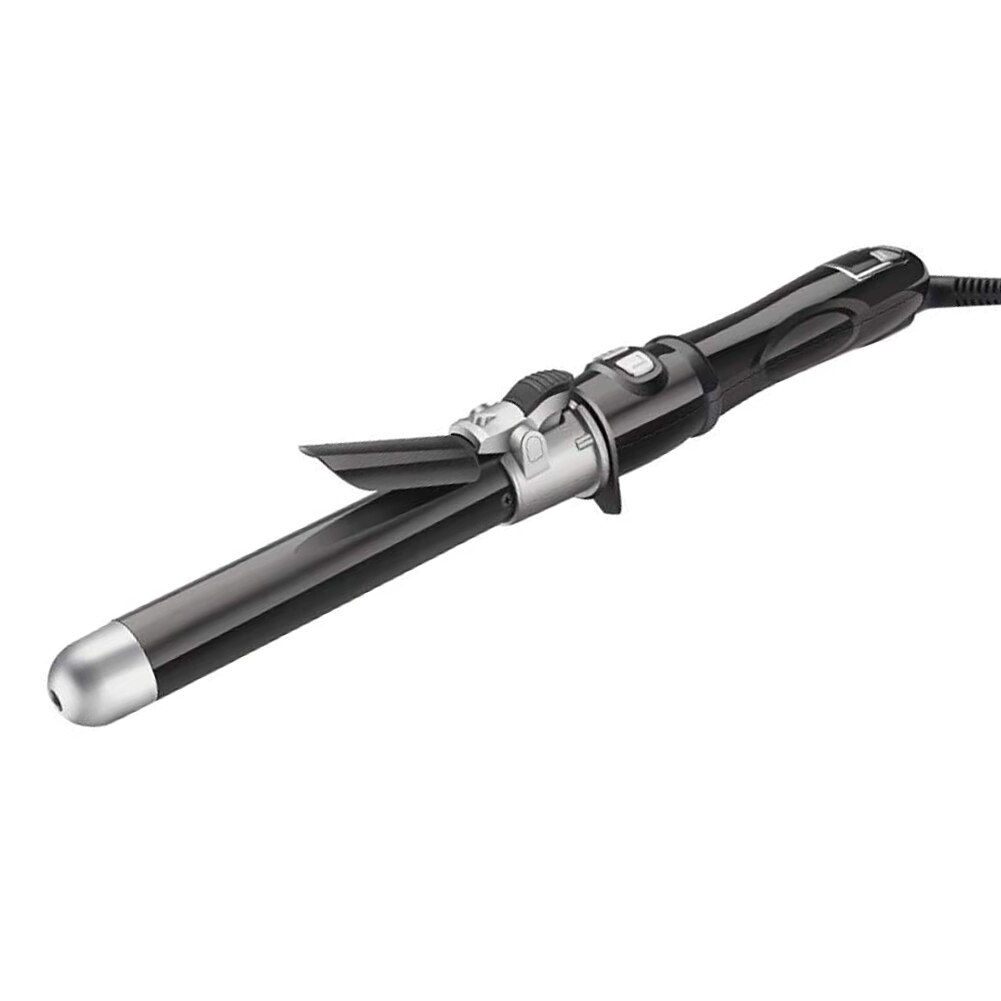 Roterende elektrische krultang automatische haarkrultang keramische rol krultang 360- graden automatische rotatie stylingtools: Zwart / Eu