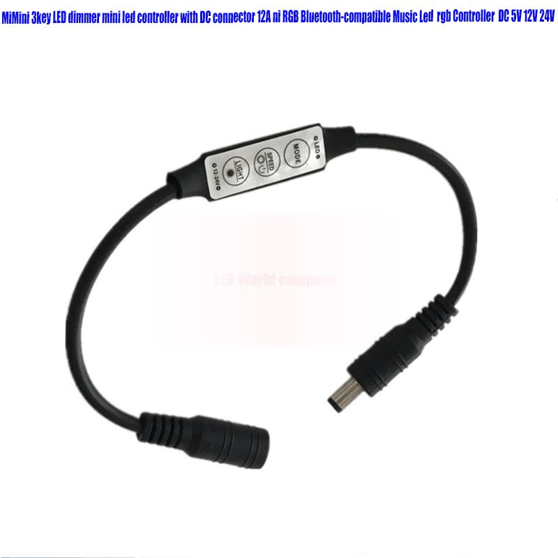 1-5Pcs Zwart Wit Kleur 12V 24V Mini 3key Led Dimme... – Vicedeal
