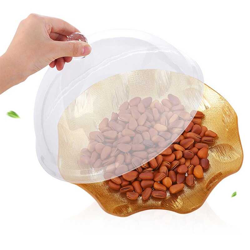 Pc Acryl Transparant Voedsel Stofkap Cirkel Plastic Groente Cover Taart Deksel Fruitschaal Cover Snack Cover Kan Gai
