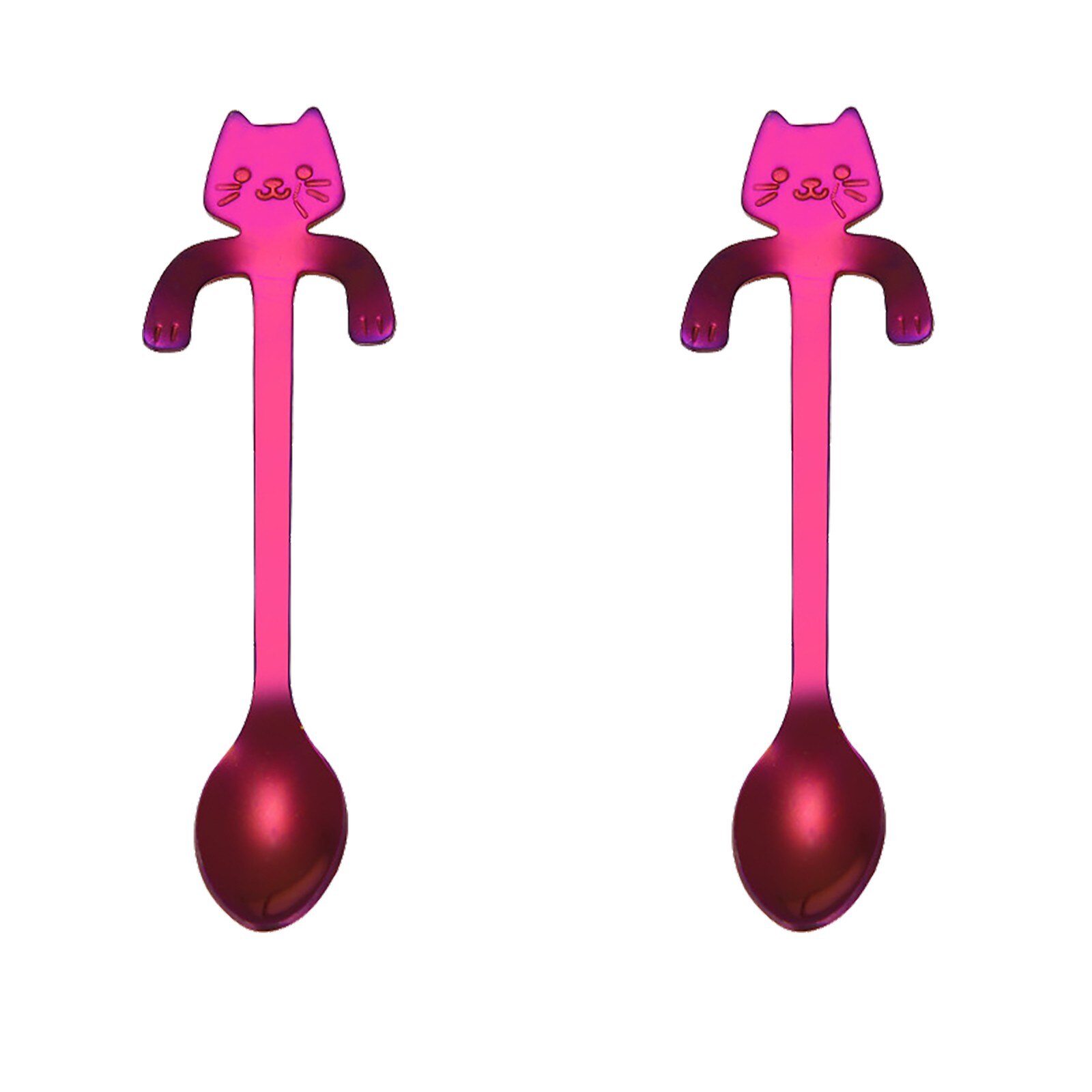 30# Cat Spoon Short Handle Spoons Flatware Coffee Drinking Tools Kitchen Gadge Tableware Flatware Supplies For Home Kitchen: E