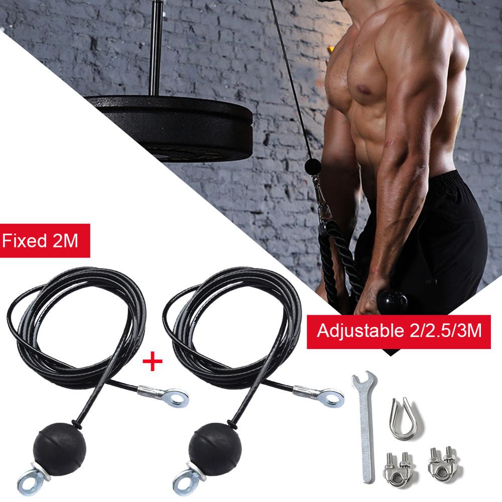 2/2.5/3 meter gym kabel wire reb kraftige stål udskiftningsdele til hjemmegymnastik fitness kabel remskive tilbehør dia 6mm
