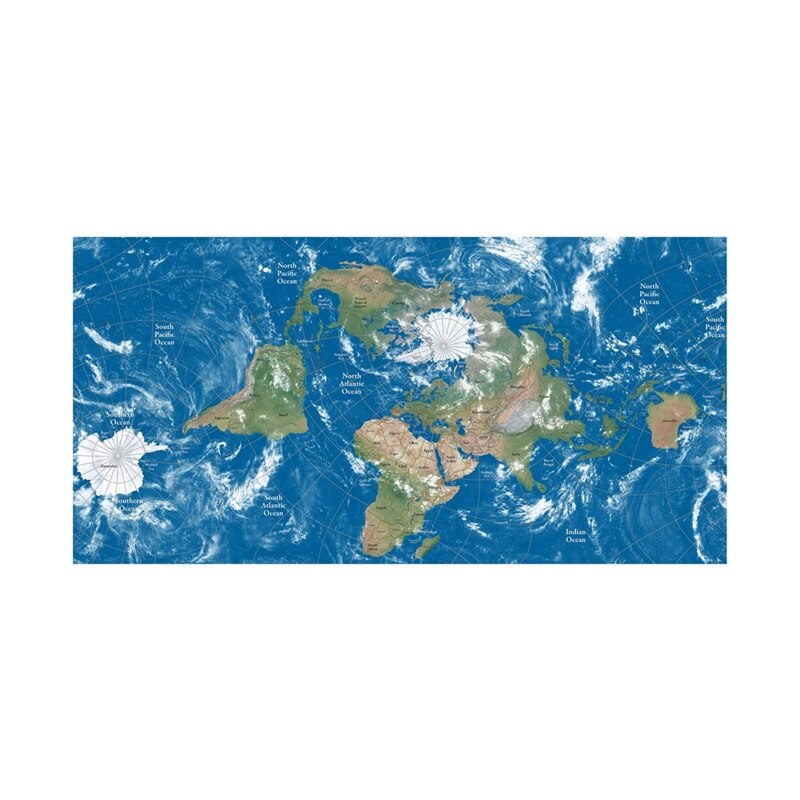 120*60cm The World Map Non-woven Canvas Painting Wall Art Poster and Prints School Supplies Living Room Home Decoration