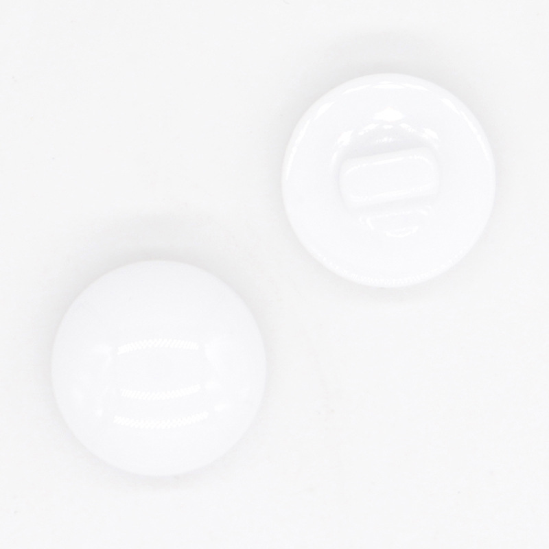 50Pcs/Set Resin Shank Button 1 Holes DIY Sewing Buttons for Overcoat Garment Crafts Decoration Clothing Accessories Round Button: 3# / WHITE