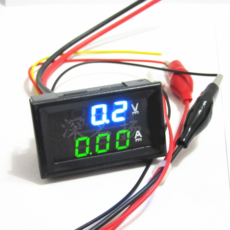 0.28inch LED Digitale Voltmeter Ampèremeter DC 100V 1A 10A 50A 100A Volt Ampere Meter Amperemeters/ ampere meter