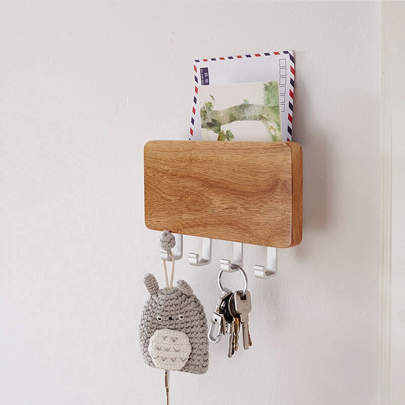 Wall-Mount Key Hook Decorative Wooden Hanger Rack,... – Grandado