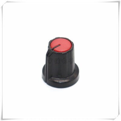 10 Stuk 15Mm * 16.5Mm Twee-Kleur Plastic Knop Cap Bloem As Potentiometer Codeerschakelaar Knop: Rood