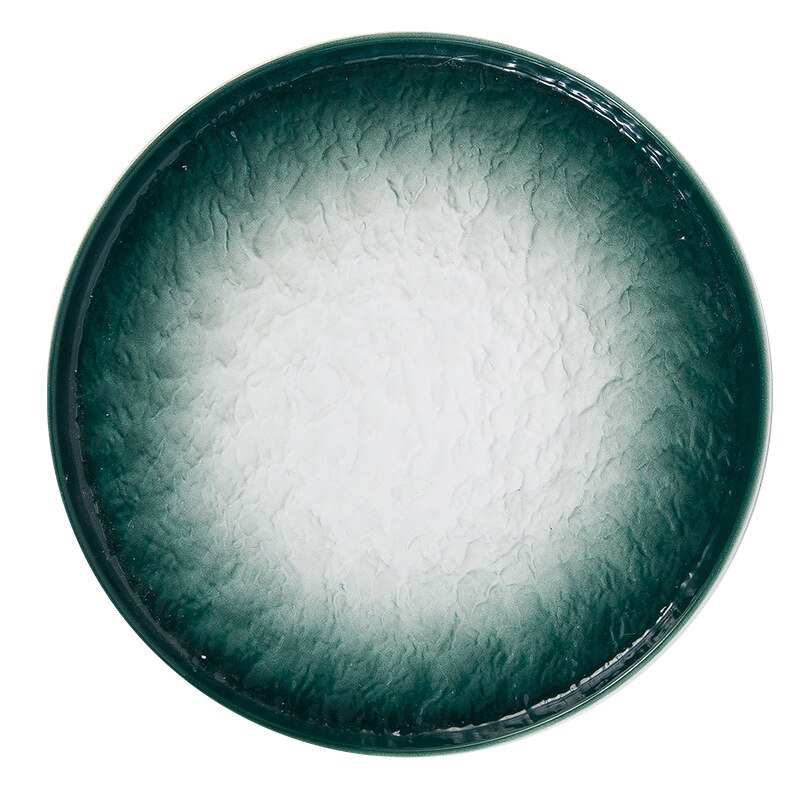 Stone pattern ceramic dinner round plate bone china dinnerware sets salad sushi dessert plate kitchen serving dishes sets