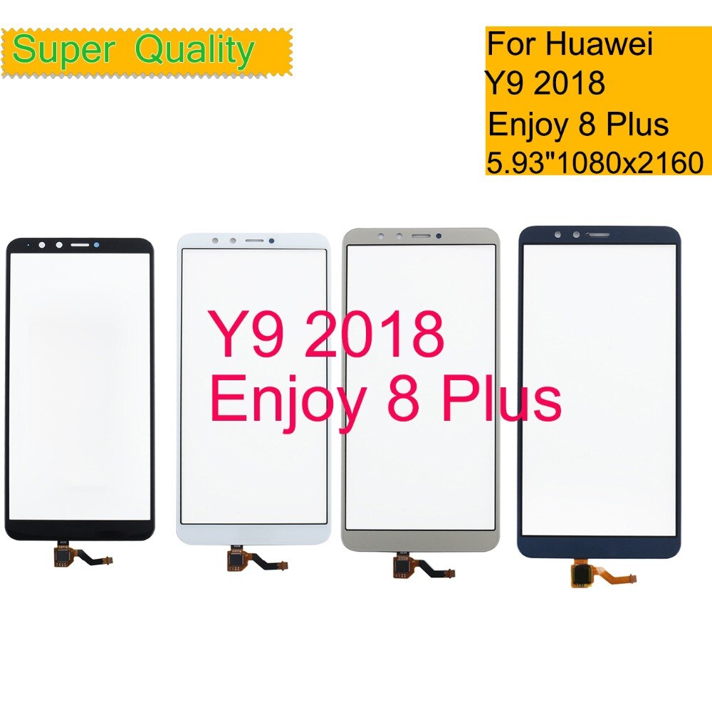 Touchscreen For Huawei Y9 Enjoy 8 Plus Touch Screen FLA-AL00 Touch Panel Sensor Digitizer Front Glass Outer Lens 5.93"