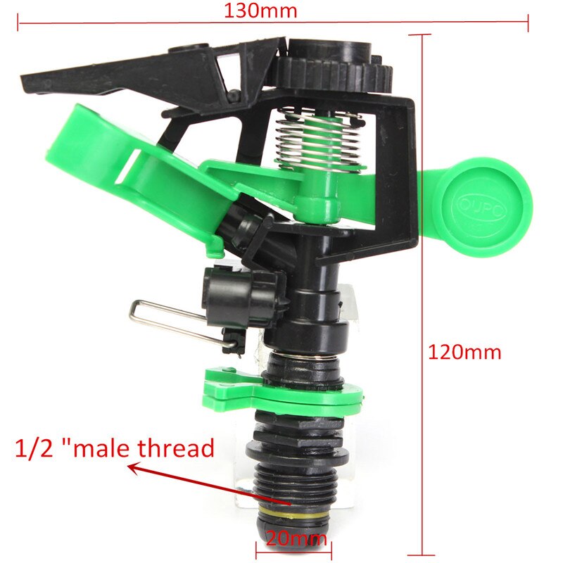 1Set Stainless Steel Tripod Impulse Sprinkler Pulsating Grass Lawn Watering Irrigation Kits For Garden Watering Tool